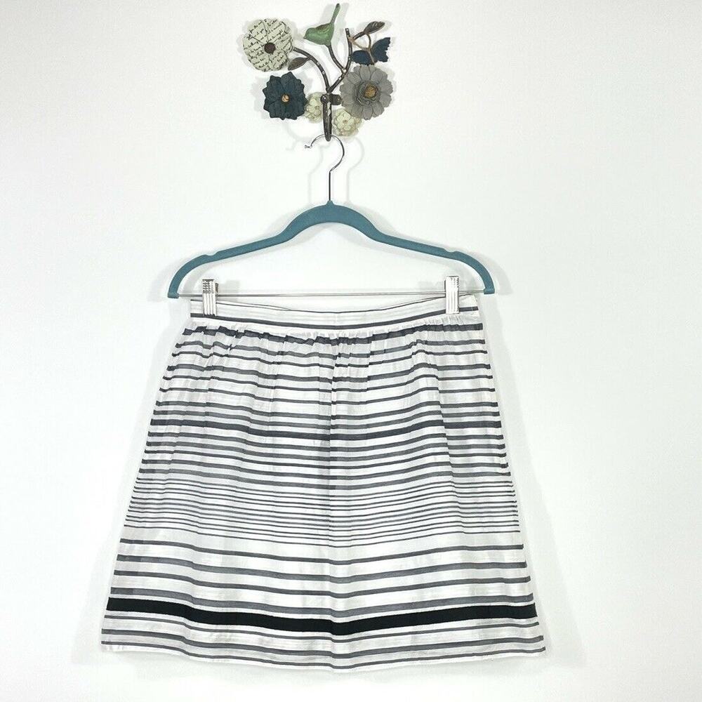 NAF NAF Black And White Striped Skirt Paris Size 40 EU Size 6/8 US